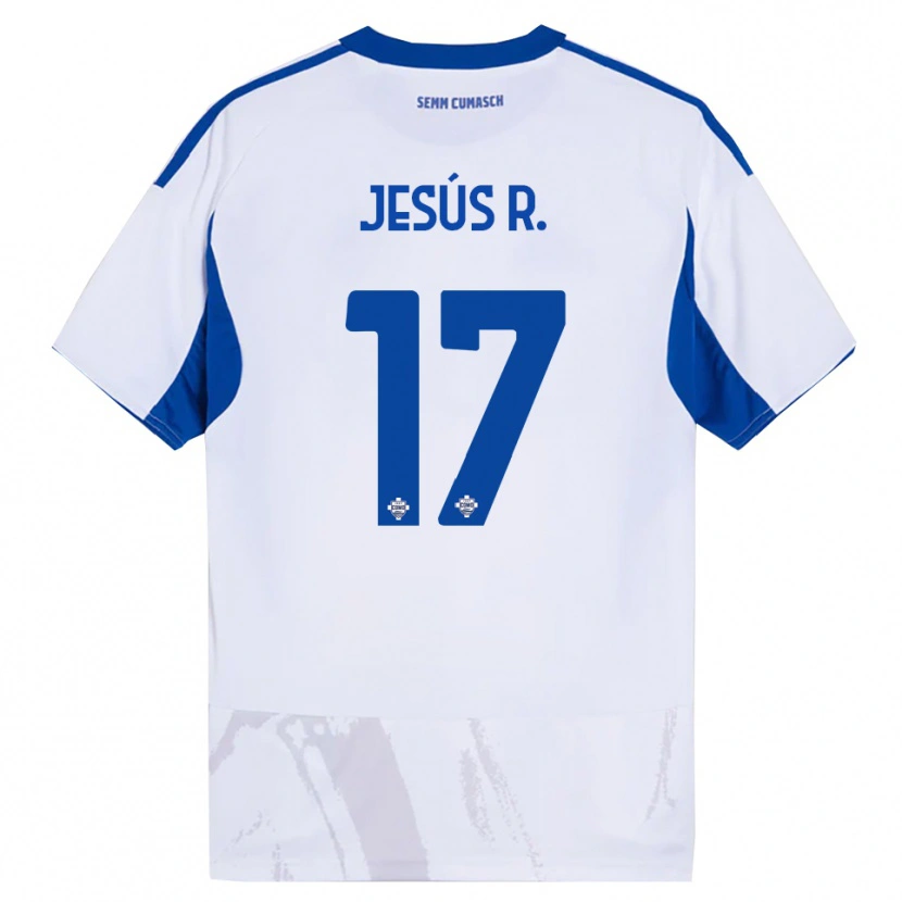 Danxen Barn Jesús Rodríguez #17 Hvit Blå Bortetrøye Drakt Trøye 2025/26 Skjorter T-Skjorte