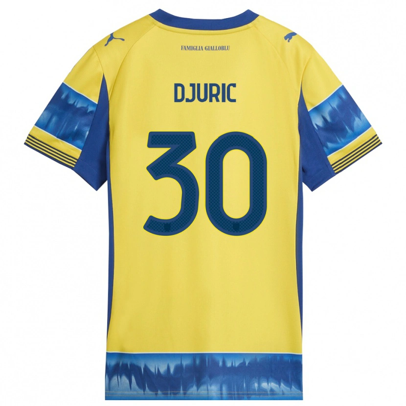 Danxen Barn Milan Djuric #30 Gul Blå Bortetrøye Drakt Trøye 2025/26 Skjorter T-Skjorte