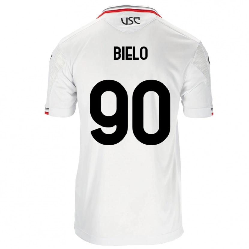 Danxen Barn Manu Bielo #90 Hvit Rød Bortetrøye Drakt Trøye 2025/26 Skjorter T-Skjorte