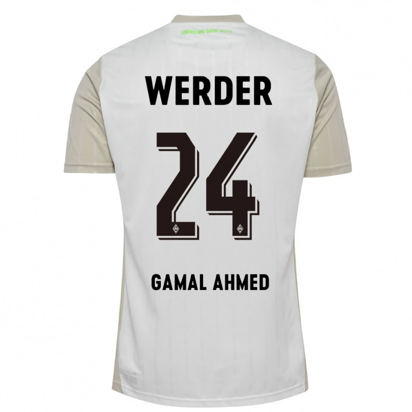Danxen Barn Adam Gamal Ahmed #24 Hvit Svart Bortetrøye Drakt Trøye 2025/26 Skjorter T-Skjorte