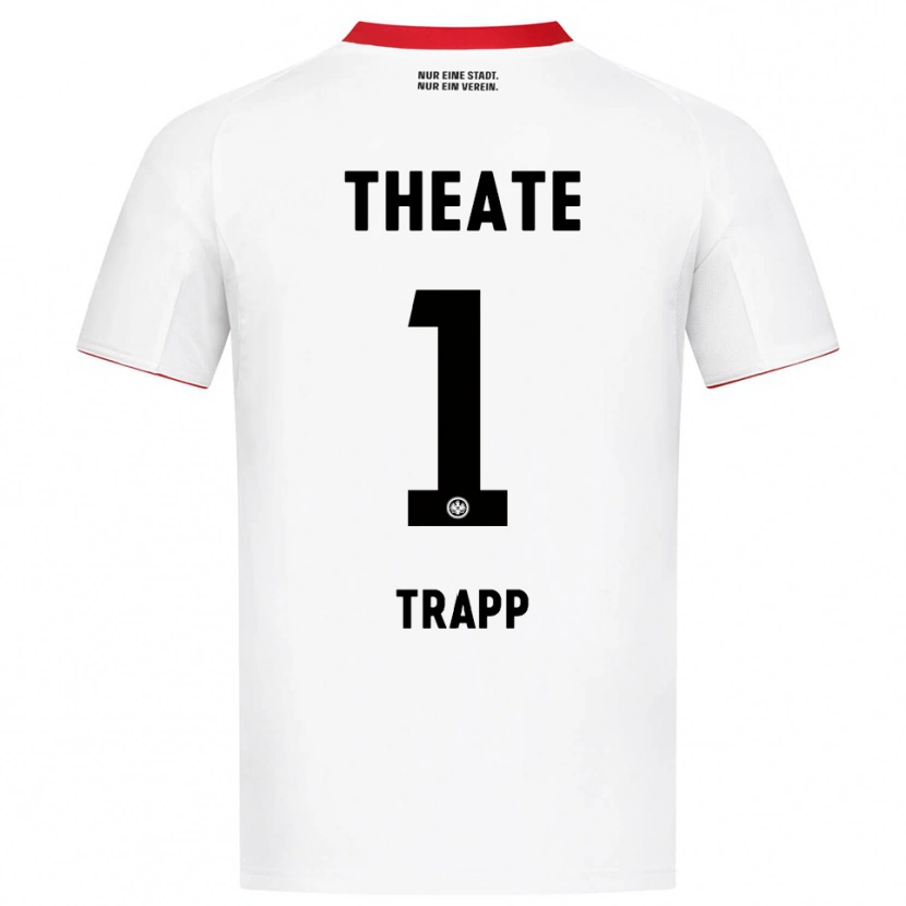 Danxen Barn Kevin Trapp #1 Hvit Rød Bortetrøye Drakt Trøye 2025/26 Skjorter T-Skjorte