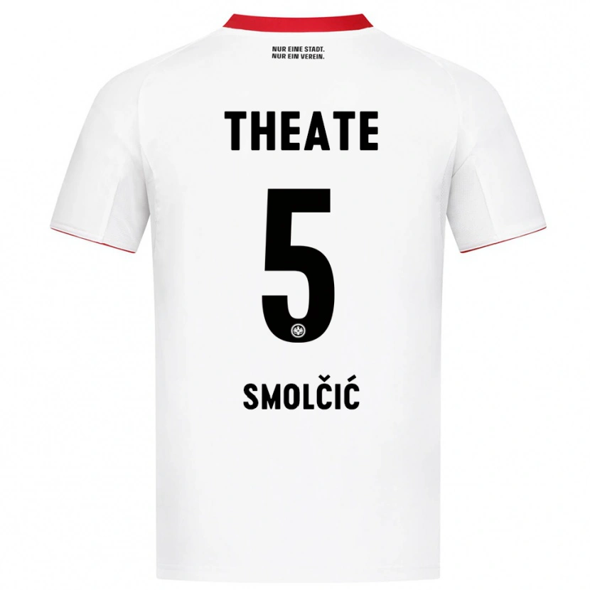 Danxen Barn Hrvoje Smolcic #5 Hvit Rød Bortetrøye Drakt Trøye 2025/26 Skjorter T-Skjorte