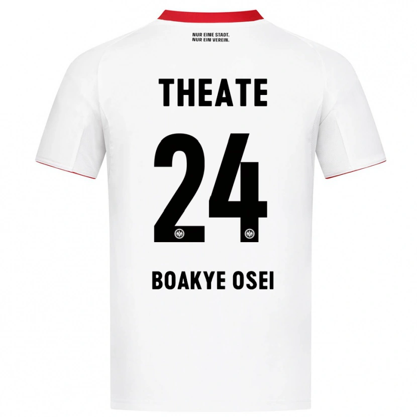 Danxen Barn Derek Boakye Osei #24 Hvit Rød Bortetrøye Drakt Trøye 2025/26 Skjorter T-Skjorte