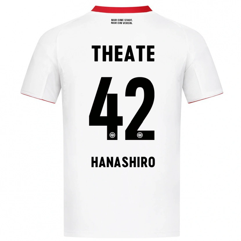 Danxen Barn Rinto Hanashiro #42 Hvit Rød Bortetrøye Drakt Trøye 2025/26 Skjorter T-Skjorte