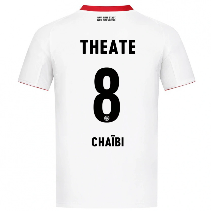 Danxen Barn Farès Chaïbi #8 Hvit Rød Bortetrøye Drakt Trøye 2025/26 Skjorter T-Skjorte