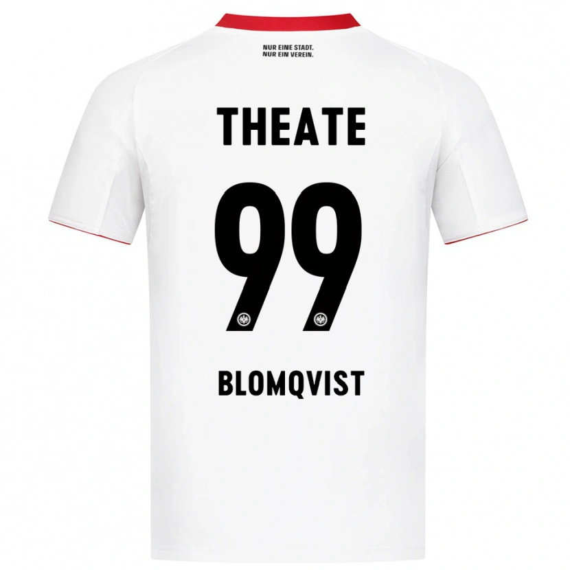 Danxen Barn Rebecka Blomqvist #99 Hvit Rød Bortetrøye Drakt Trøye 2025/26 Skjorter T-Skjorte