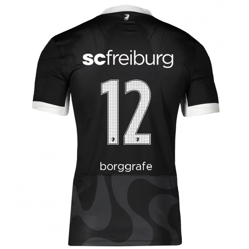 Danxen Barn Rafaela Borggräfe #12 Svart Hvit Bortetrøye Drakt Trøye 2025/26 Skjorter T-Skjorte