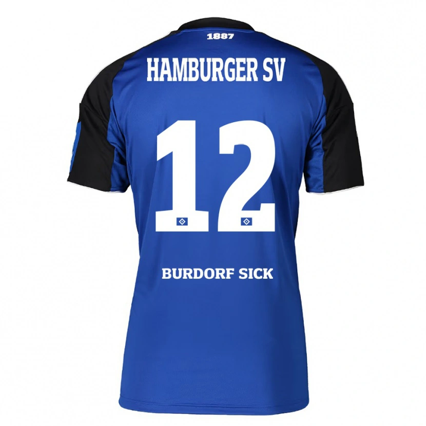 Danxen Barn Emma Burdorf-Sick #12 Blå Svart Bortetrøye Drakt Trøye 2025/26 Skjorter T-Skjorte
