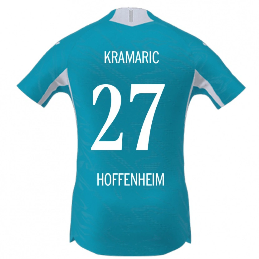 Danxen Barn Andrej Kramaric #27 Lyseblå Bortetrøye Drakt Trøye 2025/26 Skjorter T-Skjorte