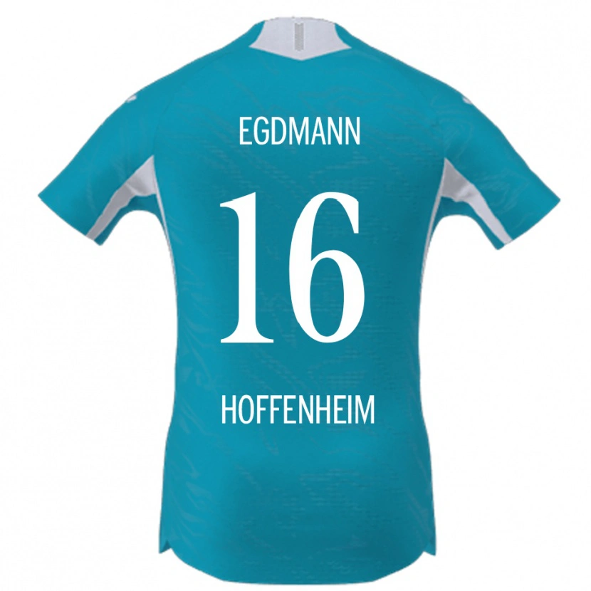 Danxen Barn Mika Egdmann #16 Lyseblå Bortetrøye Drakt Trøye 2025/26 Skjorter T-Skjorte