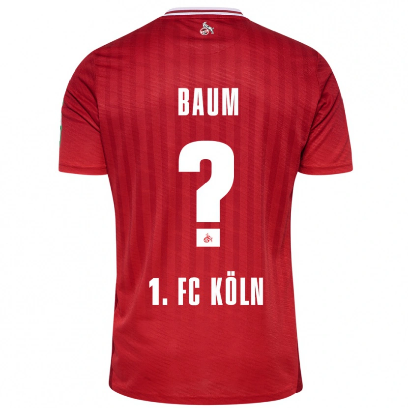 Danxen Barn Julius Baum #0 Rød Hvit Bortetrøye Drakt Trøye 2025/26 Skjorter T-Skjorte