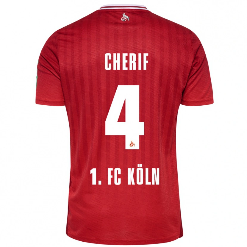 Danxen Barn Hamed Cherif #4 Rød Hvit Bortetrøye Drakt Trøye 2025/26 Skjorter T-Skjorte