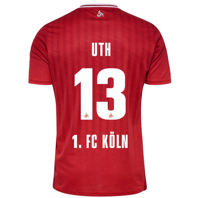 Danxen Barn Mark Uth #13 Rød Hvit Bortetrøye Drakt Trøye 2025/26 Skjorter T-Skjorte