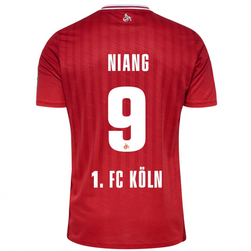 Danxen Barn Youssoupha Niang #9 Rød Hvit Bortetrøye Drakt Trøye 2025/26 Skjorter T-Skjorte