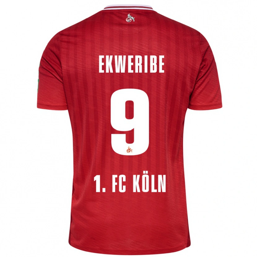 Danxen Barn Kevin Ekweribe #9 Rød Hvit Bortetrøye Drakt Trøye 2025/26 Skjorter T-Skjorte