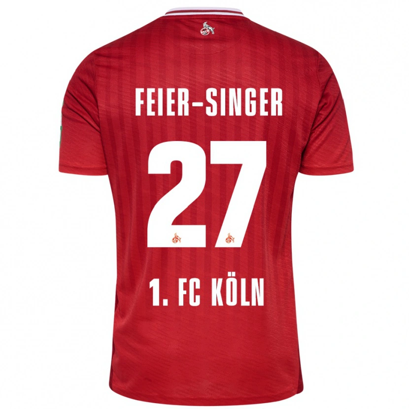 Danxen Barn Laura Feier-Singer #27 Rød Hvit Bortetrøye Drakt Trøye 2025/26 Skjorter T-Skjorte