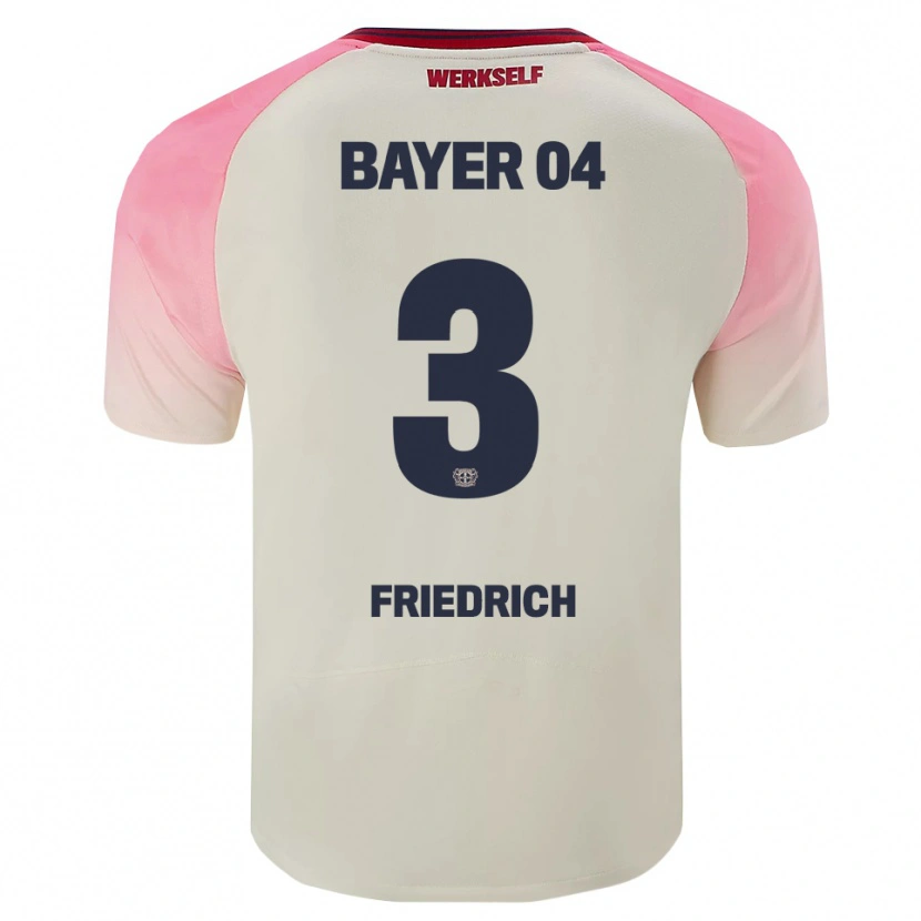 Danxen Barn Melissa Friedrich #3 Rosa Off-White Bortetrøye Drakt Trøye 2025/26 Skjorter T-Skjorte