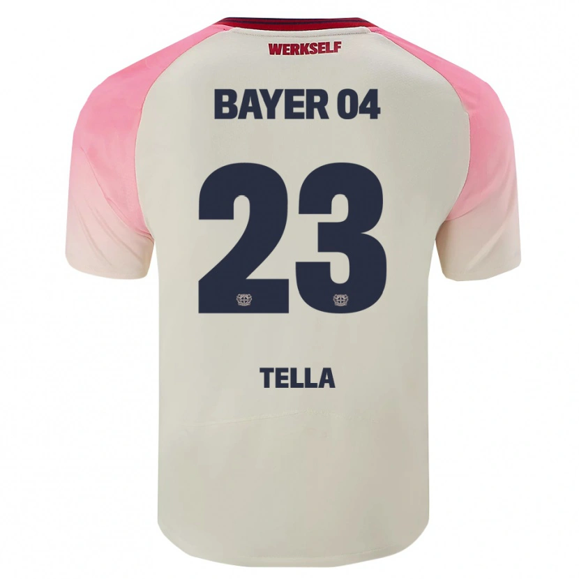 Danxen Barn Nathan Tella #23 Rosa Off-White Bortetrøye Drakt Trøye 2025/26 Skjorter T-Skjorte