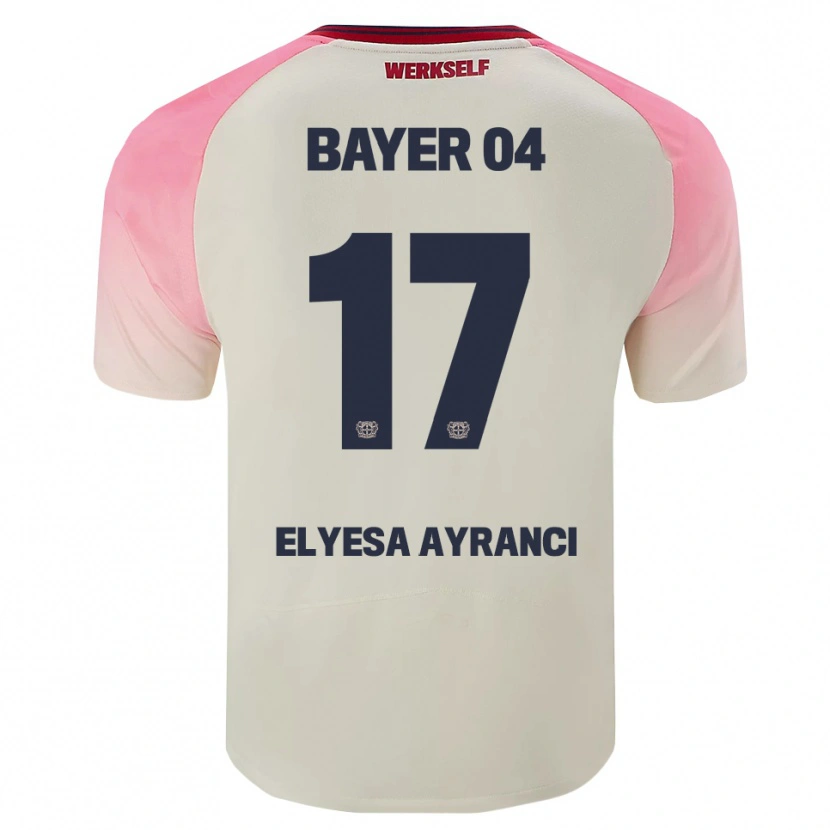 Danxen Barn Yuşa Elyesa Ayrancı #17 Rosa Off-White Bortetrøye Drakt Trøye 2025/26 Skjorter T-Skjorte