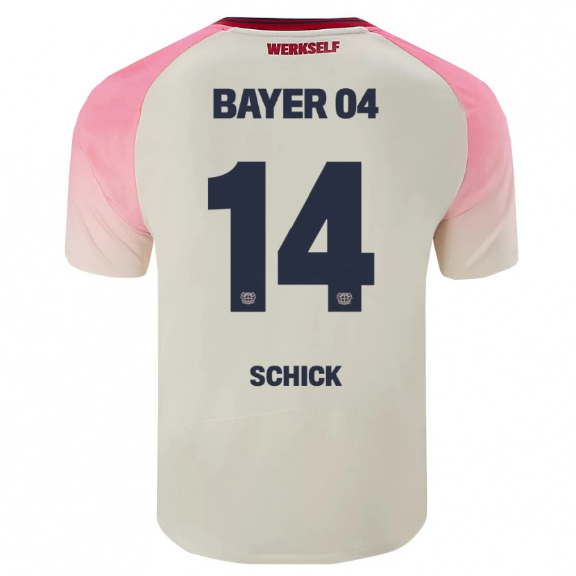 Danxen Barn Patrik Schick #14 Rosa Off-White Bortetrøye Drakt Trøye 2025/26 Skjorter T-Skjorte