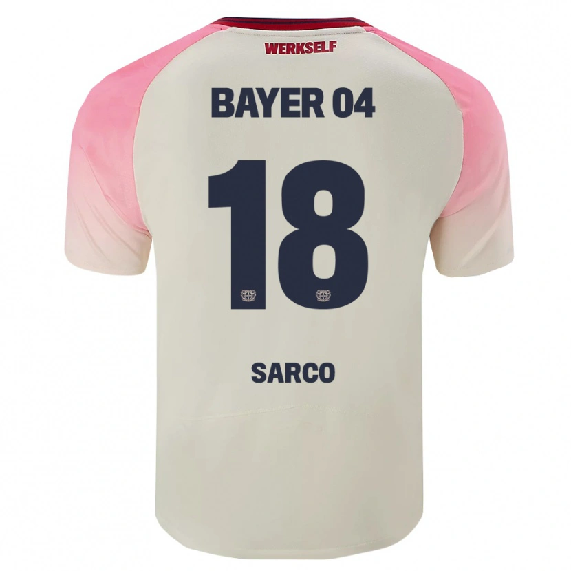 Danxen Barn Alejo Sarco #18 Rosa Off-White Bortetrøye Drakt Trøye 2025/26 Skjorter T-Skjorte