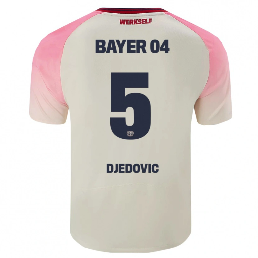 Danxen Barn Melis Djedovic #5 Rosa Off-White Bortetrøye Drakt Trøye 2025/26 Skjorter T-Skjorte