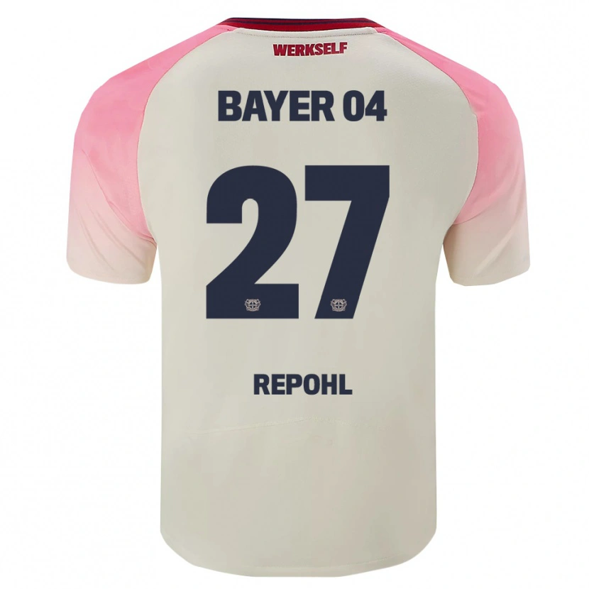 Danxen Barn Friederike Repohl #27 Rosa Off-White Bortetrøye Drakt Trøye 2025/26 Skjorter T-Skjorte