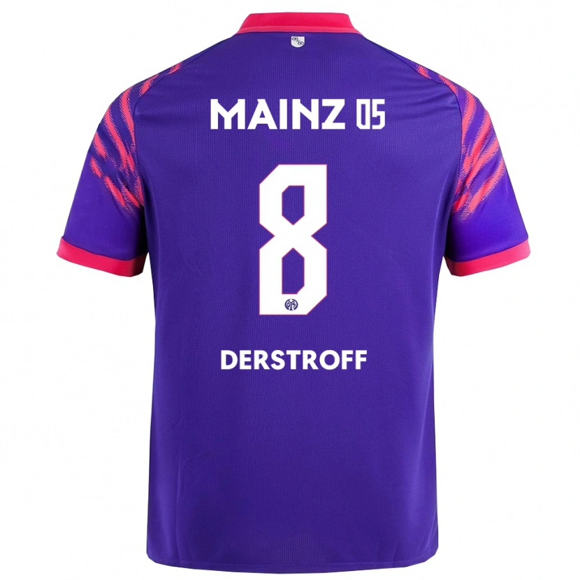 Danxen Barn Julian-Maurice Derstroff #8 Marineblå Rosa Bortetrøye Drakt Trøye 2025/26 Skjorter T-Skjorte