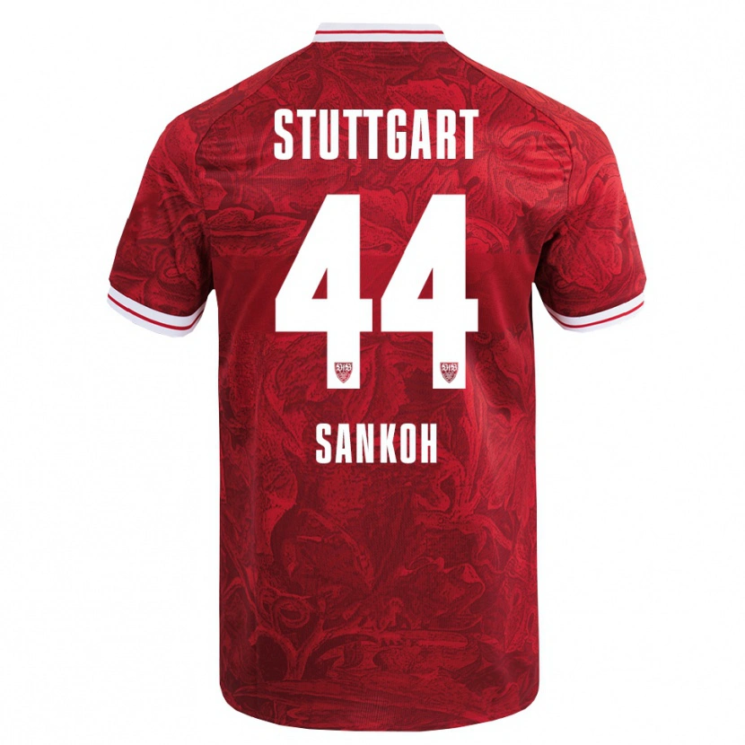 Danxen Barn Mohamed Sankoh #44 Rød Svart Bortetrøye Drakt Trøye 2025/26 Skjorter T-Skjorte