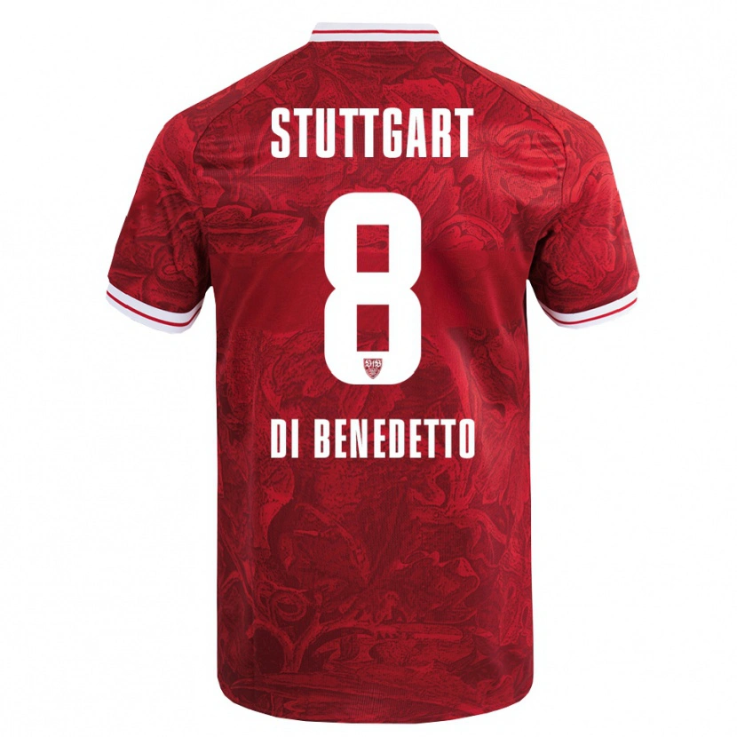 Danxen Barn Samuele Di Benedetto #8 Rød Svart Bortetrøye Drakt Trøye 2025/26 Skjorter T-Skjorte