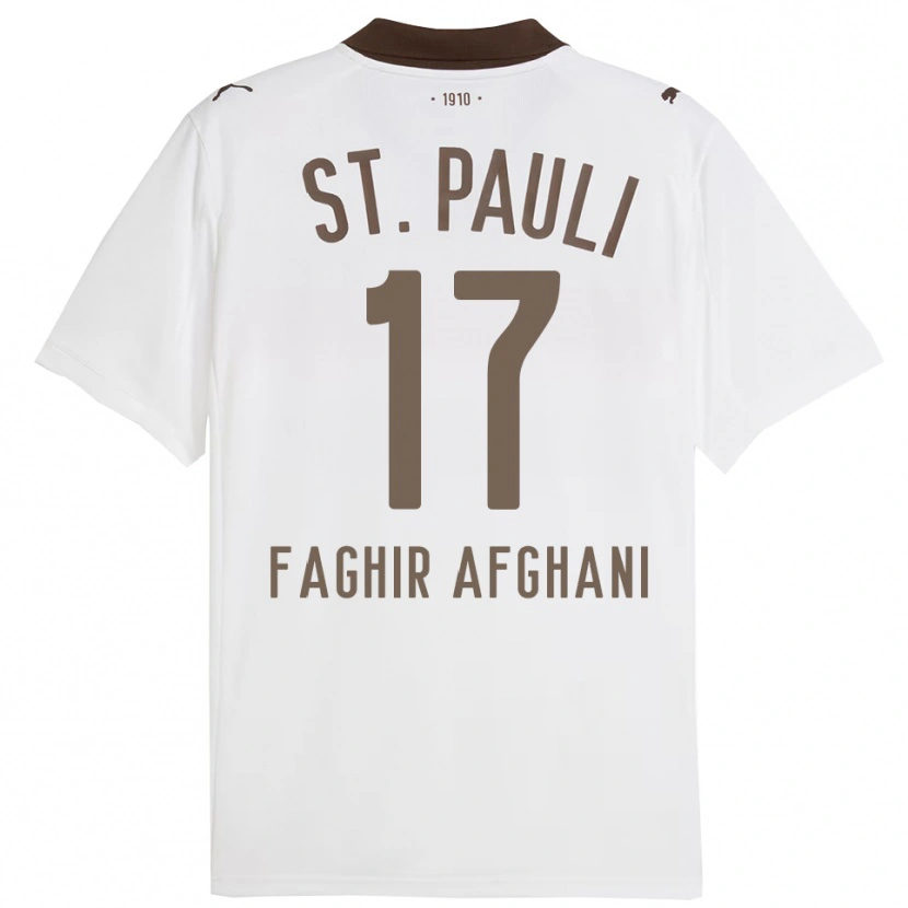 Danxen Barn Younan Faghir Afghani #17 Hvit Rød Bortetrøye Drakt Trøye 2025/26 Skjorter T-Skjorte