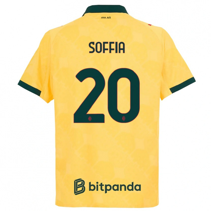 Danxen Barn Angelica Soffia #20 Gul Svart Tredje Sett Drakt Trøye 2025/26 Skjorter T-Skjorte