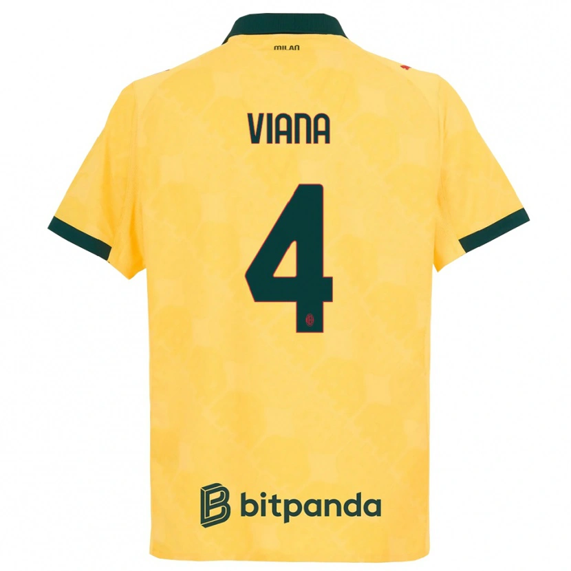 Danxen Barn Viana Seedorf #4 Gul Svart Tredje Sett Drakt Trøye 2025/26 Skjorter T-Skjorte