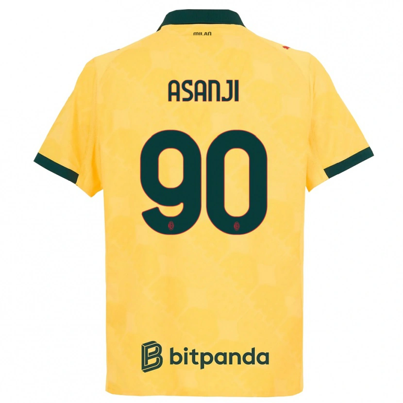 Danxen Barn Levis Asanji #90 Gul Svart Tredje Sett Drakt Trøye 2025/26 Skjorter T-Skjorte