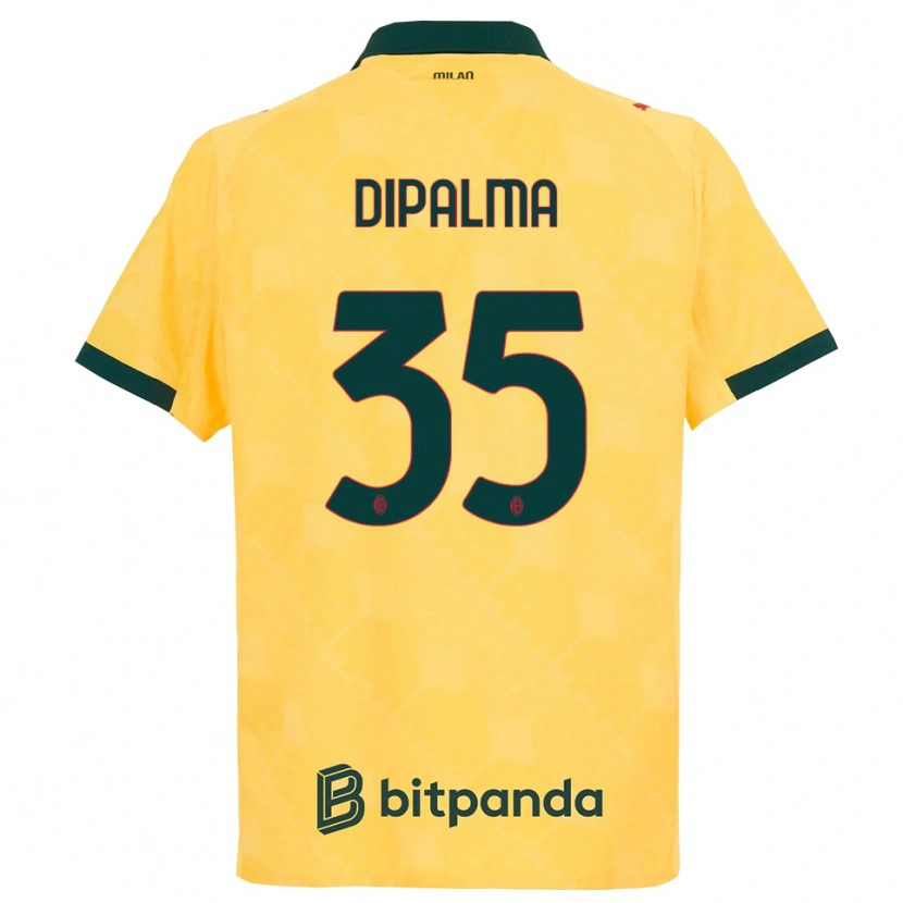 Danxen Barn Matteo Dipalma #35 Gul Svart Tredje Sett Drakt Trøye 2025/26 Skjorter T-Skjorte
