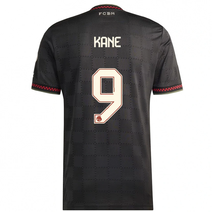 Danxen Barn Harry Kane #9 Svart Hvit Tredje Sett Drakt Trøye 2025/26 Skjorter T-Skjorte