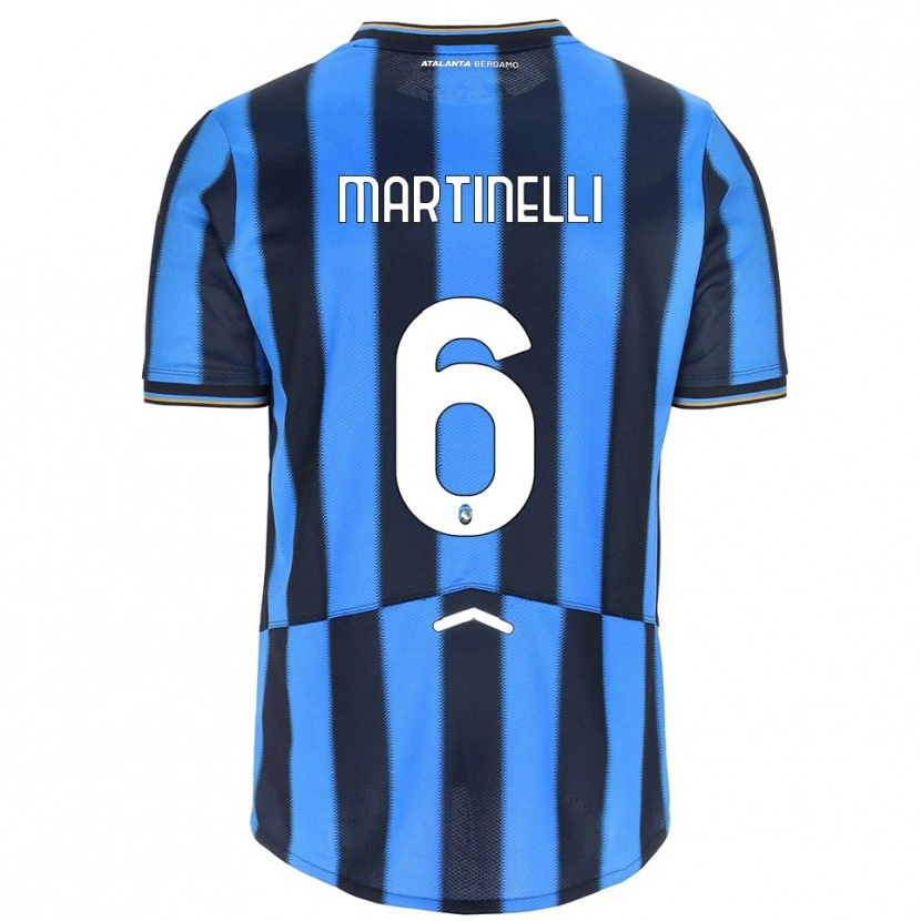 Danxen Mann Gabriel Martinelli #6 Lyseblå Svart Hjemmetrøye Drakt Trøye 2025/26 Skjorter T-Skjorte