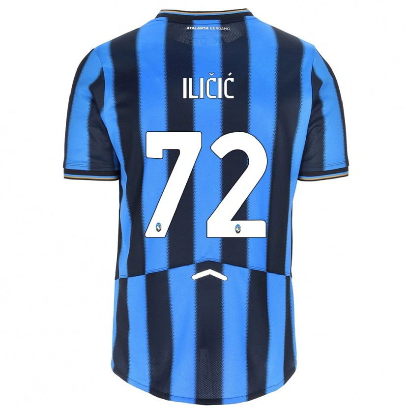 Danxen Mann Josip Ilicic #72 Lyseblå Svart Hjemmetrøye Drakt Trøye 2025/26 Skjorter T-Skjorte