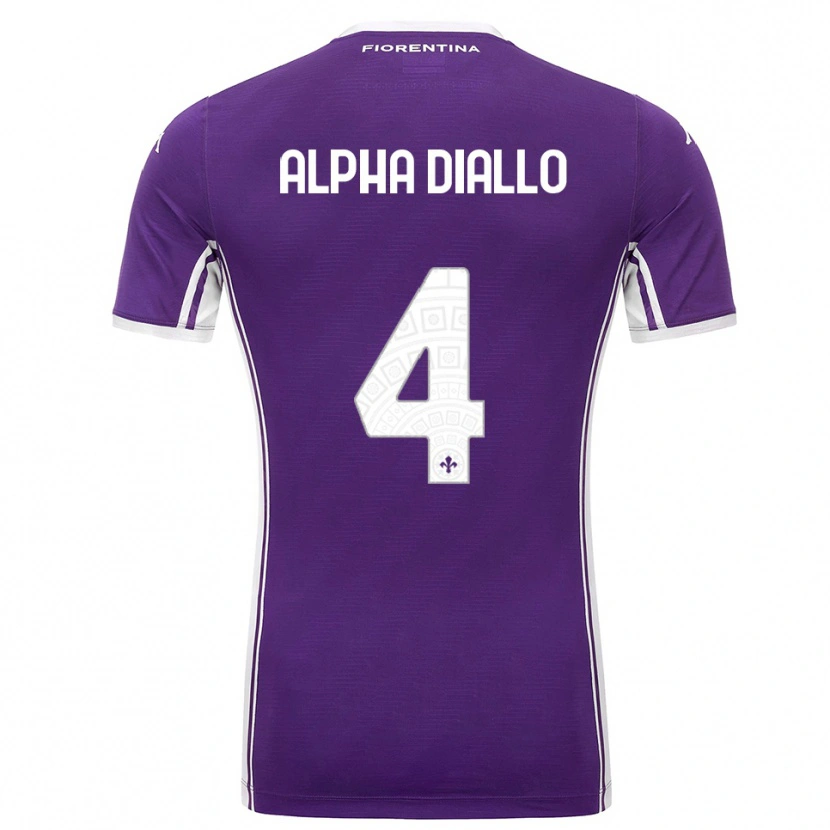Danxen Mann Mamadou Alpha Diallo #4 Lilla Hvit Hjemmetrøye Drakt Trøye 2025/26 Skjorter T-Skjorte