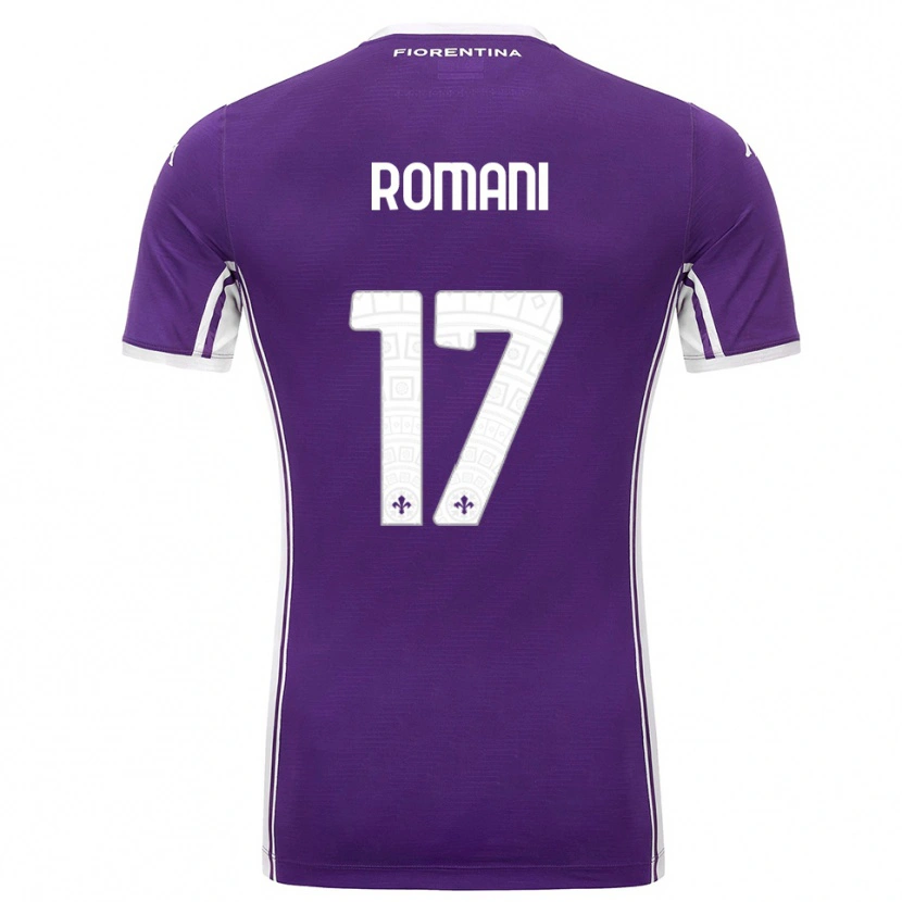 Danxen Mann Lorenzo Romani #17 Lilla Hvit Hjemmetrøye Drakt Trøye 2025/26 Skjorter T-Skjorte