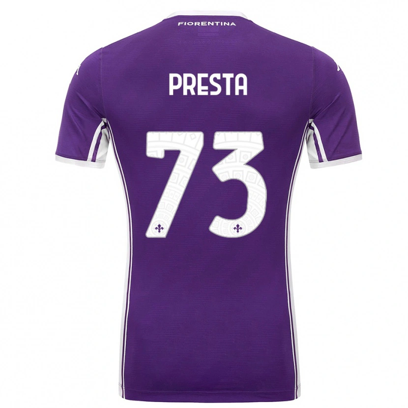 Danxen Mann Francesco Presta #73 Lilla Hvit Hjemmetrøye Drakt Trøye 2025/26 Skjorter T-Skjorte