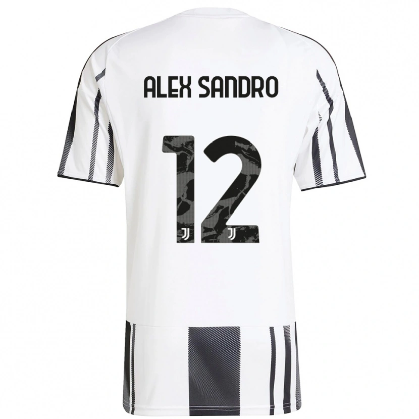 Danxen Mann Alex Sandro #12 Hvit Svart Hjemmetrøye Drakt Trøye 2025/26 Skjorter T-Skjorte