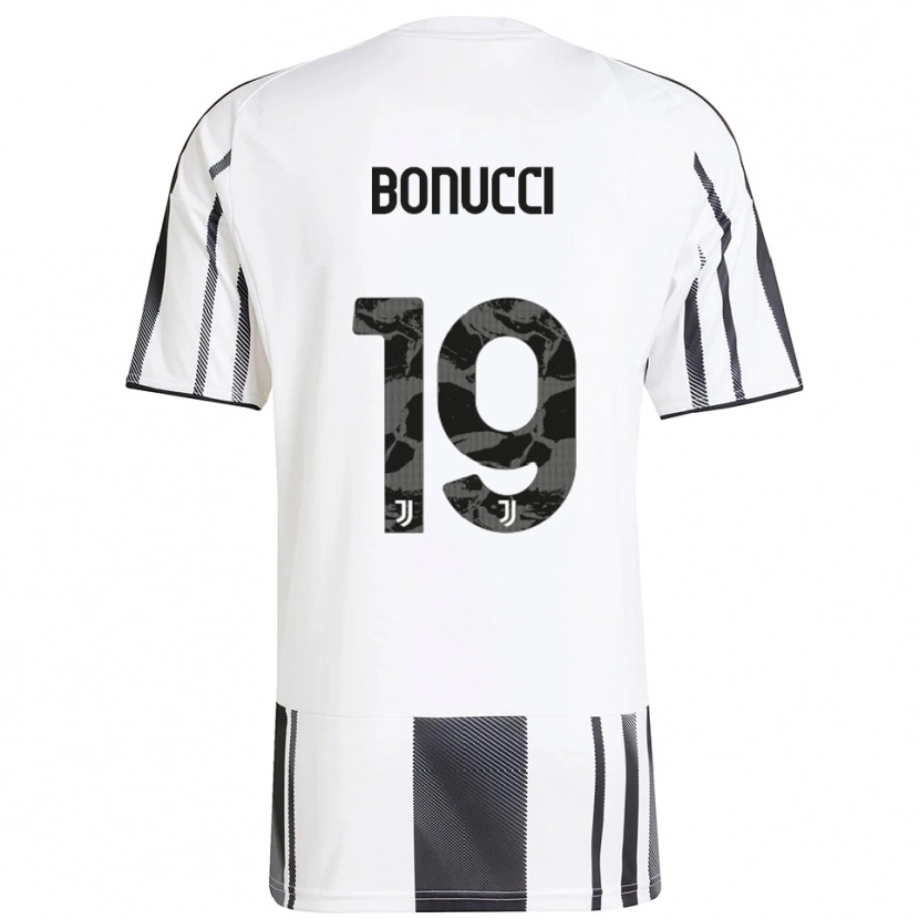 Danxen Mann Leonardo Bonucci #19 Hvit Svart Hjemmetrøye Drakt Trøye 2025/26 Skjorter T-Skjorte