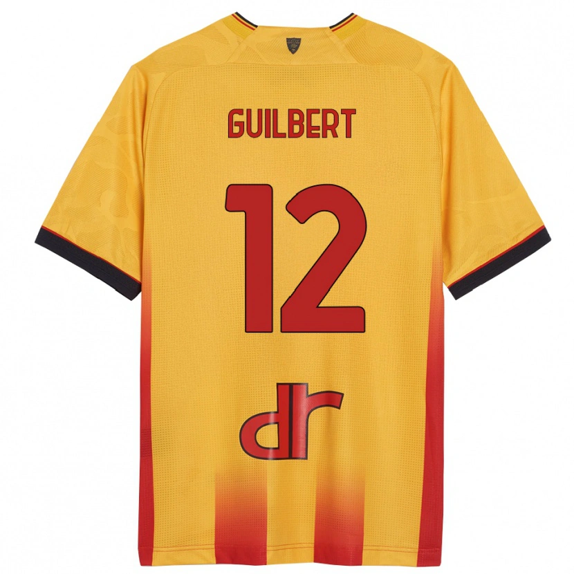 Danxen Mann Frédéric Guilbert #12 Gul Oransje Hjemmetrøye Drakt Trøye 2025/26 Skjorter T-Skjorte
