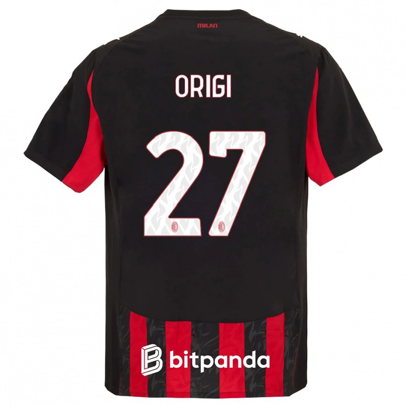 Danxen Mann Divock Origi #27 Rød Svart Hjemmetrøye Drakt Trøye 2025/26 Skjorter T-Skjorte