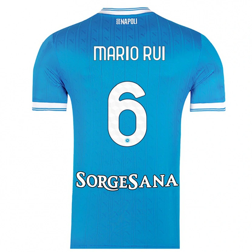 Danxen Mann Mario Rui #6 Lyseblå Hvit Hjemmetrøye Drakt Trøye 2025/26 Skjorter T-Skjorte