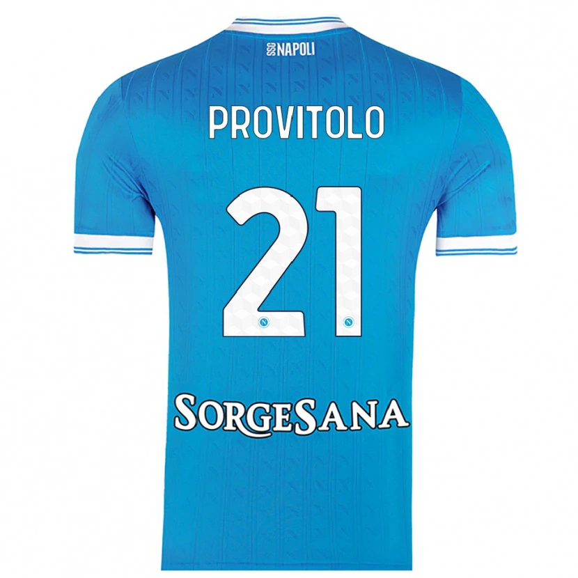 Danxen Mann Vincenzo Provitolo #21 Lyseblå Hvit Hjemmetrøye Drakt Trøye 2025/26 Skjorter T-Skjorte