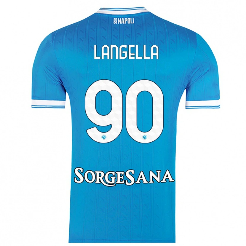 Danxen Mann Gabriella Langella #90 Lyseblå Hvit Hjemmetrøye Drakt Trøye 2025/26 Skjorter T-Skjorte