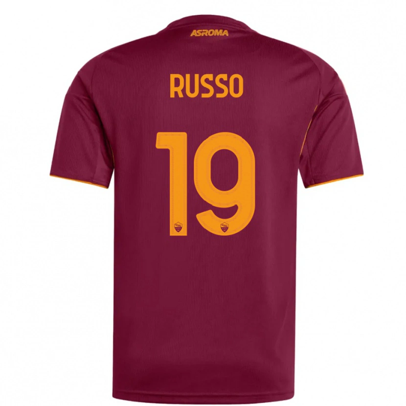 Danxen Mann Filippo Russo #19 Burgunder Oransje Hjemmetrøye Drakt Trøye 2025/26 Skjorter T-Skjorte