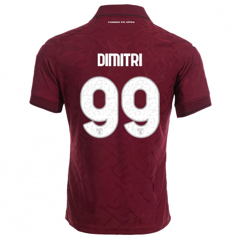 Danxen Mann Matteo Dimitri #99 Burgunder Hvit Hjemmetrøye Drakt Trøye 2025/26 Skjorter T-Skjorte